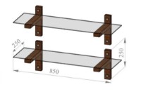 Raft de perete Trendy R200 Walnut 85x25x25cm GTR005459 imaginea #4 — magazin online Desire.md