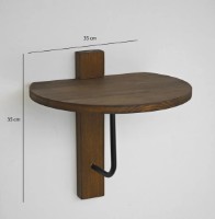 Raft de perete Trendy Reve Walnut/Black 35x35cm GTR005464 imaginea #2 — magazin online Desire.md