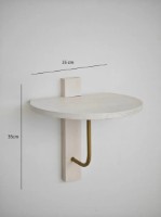 Raft de perete Trendy Reve White/Gold 35x35cm GTR005467 imaginea #2 — magazin online Desire.md