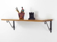 Raft de perete Trendy Senfoni Ferforje Walnut/Black 72x25x20cm GTR005331