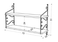 Raft de perete Trendy Seramoni White 72x51x22cm GTR005597 imaginea #3 — magazin online Desire.md