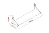 Навесная полка Trendy Seramoni White/Black 72x27x20cm GTR005327 фото №4 — интернет-магазин Desire.md