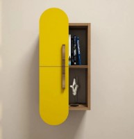 Raft de perete Trendy Trandafir Walnut/Yellow 80x35x22cm GTR005379 imaginea #1 — magazin online Desire.md