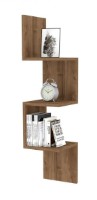 Raft de perete Trendy Zikzak Walnut 105.4x25x25cm GTR005490 imaginea #3 — magazin online Desire.md