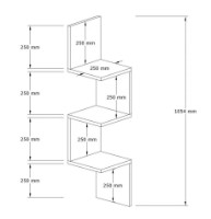 Raft de perete Trendy Zikzak Walnut 105.4x25x25cm GTR005490 imaginea #4 — magazin online Desire.md