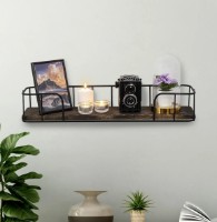 Raft de perete Trendy Syringa Dark Walnut/Black 60x15x10cm GTR005310