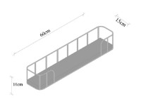 Raft de perete Trendy Syringa Dark Walnut/Black 60x15x10cm GTR005310 imaginea #3 — magazin online Desire.md