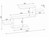 Raft de perete Trendy Twist White 49.4x104x14.5cm GTR005993 imaginea #3 — magazin online Desire.md