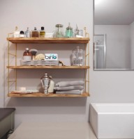 Навесная полка Trendy Units Pine Atlantic/Gold 60x61x15cm GTR005581 фото №2 — интернет-магазин Desire.md