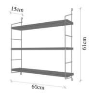 Навесная полка Trendy Units Pine Atlantic/Gold 60x61x15cm GTR005581 фото №3 — интернет-магазин Desire.md