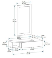 Raft de perete Trendy Vien Pine Atlantic/White 82x16x30cm GTR005943 imaginea #3 — magazin online Desire.md