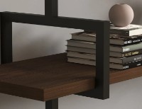 Raft de perete Trendy Uras Walnut/Black 87x75.4x22.5cm GTR005494 imaginea #2 — magazin online Desire.md