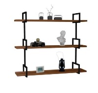 Raft de perete Trendy Uras Walnut/Black 87x75.4x22.5cm GTR005494 imaginea #3 — magazin online Desire.md