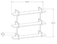 Raft de perete Trendy Uras Walnut/Black 87x75.4x22.5cm GTR005494 imaginea #4 — magazin online Desire.md