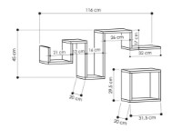 Raft de perete Trendy Urmeaza Oak 116x45x20cm GTR005368 imaginea #3 — magazin online Desire.md