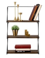 Raft de perete Trendy Violaceae Dark Walnut/Black 60x40x15cm GTR005317 imaginea #2 — magazin online Desire.md