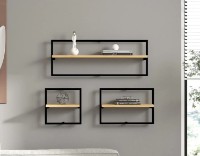 Raft de perete Trendy Yeso Sapphire Oak/Black 80x30.6x19.6cm GTR005595 3pcs