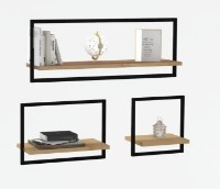 Raft de perete Trendy Yeso Sapphire Oak/Black 80x30.6x19.6cm GTR005595 3pcs imaginea #2 — magazin online Desire.md