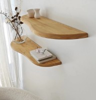 Raft de perete Trendy Wavy Oak 100x25cm GTR005474 2pcs