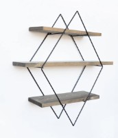 Raft de perete Trendy WR007 Walnut/Black 23.62x23.62x5.51cm GTR006604 imaginea #4 — magazin online Desire.md