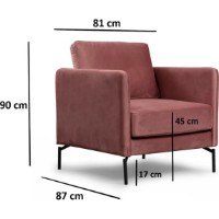 Кресло Trendy Sino Pink 87x81x90cm GTR002010 фото №6 — интернет-магазин Desire.md