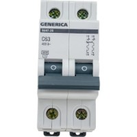 Автоматический выключатель Generica MVA25-2-063-C