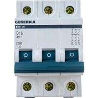 Автоматический выключатель Generica MVA25-3-016-C