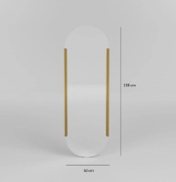 Oglindă Trendy Caprice Gold/White 150x50x2cm GTR006560 imaginea #3 — magazin online Desire.md