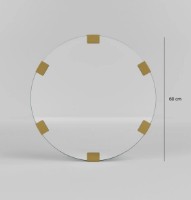 Зеркало Trendy Chakra Gold/White 60x60x2cm GTR006562 фото №3 — интернет-магазин Desire.md