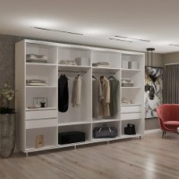 Dulap cu uşi glisante My-Style Chipboard 320x240x60 White (C32H4M01U01) imaginea #2 — magazin online Desire.md