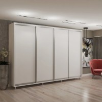 Dulap cu uşi glisante My-Style Chipboard 330x230x60 White (C33H3M01U01)