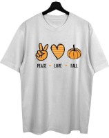 Мужская футболка Soling Peace love fall White, s.XXL (Print-m6)