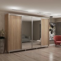 Dulap cu uşi glisante My-Style Chipboard + Mirror 310x230x60 Sonoma Oak (C31H3M03U02) imaginea #1 — magazin online Desire.md
