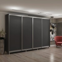 Dulap cu uşi glisante My-Style Chipboard 310x230x60 Anthracite (C31H3M02U01) imaginea #1 — magazin online Desire.md