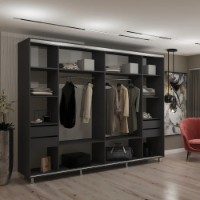 Dulap cu uşi glisante My-Style Mirror 300x200x60 Anthracite (C30H0M02U03) imaginea #2 — magazin online Desire.md