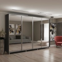 Dulap cu uşi glisante My-Style Mirror 320x220x60 Anthracite (C32H2M02U03) imaginea #1 — magazin online Desire.md