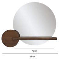 Oglindă Trendy Puncte Walnut 83x70cm GTR006576 imaginea #3 — magazin online Desire.md