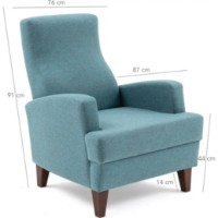 Fotoliu Trendy Kana Bergere Turquoise 87x91x76cm GTR002056 imaginea #2 — magazin online Desire.md