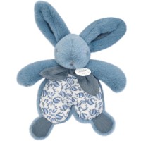 Jucărie de pluș Doudou Rabbit Flat Blue 18cm (DC4154)