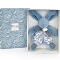 Jucărie de pluș Doudou Rabbit Flat Blue 18cm (DC4154) imaginea #2 — magazin online Desire.md