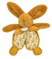Jucărie de pluș Doudou Rabbit Flat Mustard Yellow 18cm (DC4193)