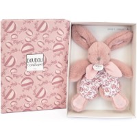 Jucărie de pluș Doudou Rabbit Flat Pink 18cm (DC4153) imaginea #2 — magazin online Desire.md