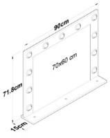 Oglindă Trendy EF108 2998 White 90x71.8x15cm GTR006676 imaginea #3 — magazin online Desire.md