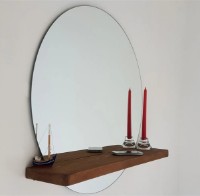 Зеркало Trendy Apus de Soare Walnut 70x70x15cm GTR006507