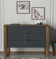 Comodă Trendy Bumerang Walnut/Anthracit 110x76x45cm GTR005842