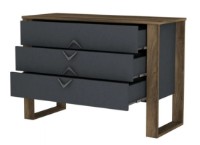 Comodă Trendy Bumerang Walnut/Anthracit 110x76x45cm GTR005842 imaginea #3 — magazin online Desire.md