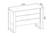 Comodă Trendy Bumerang Walnut/Anthracit 110x76x45cm GTR005842 imaginea #4 — magazin online Desire.md