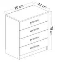 Comodă Trendy Kale 4925 Anthracit 70x42x79cm GTR003927 imaginea #4 — magazin online Desire.md