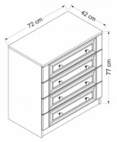Comodă Trendy Kale 4927 White 72x42x77cm GTR003929 imaginea #4 — magazin online Desire.md