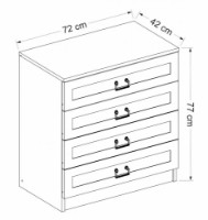 Comodă Trendy Kale 4926 White 72x42x77cm GTR003928 imaginea #4 — magazin online Desire.md